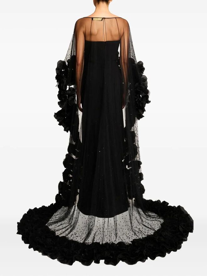 Jenny Packham ruffle-detailed cape - Black from 3,080.00 - on Stylight