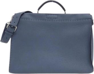 Fendi Pre-owned Vintage Handbag - Dames - Vintage Handtas - Blauw - ONE Size - Leer - Vintage
