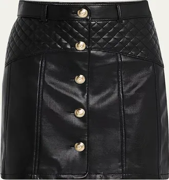 Cinq &agrave; Sept Claudia Quilted Vegan Leather Mini Skirt