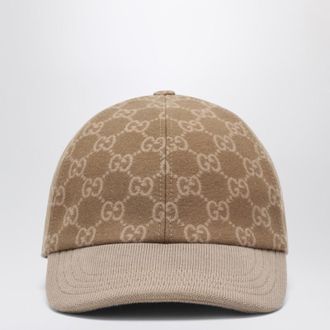 Gucci Beige GG knit fabric baseball cap