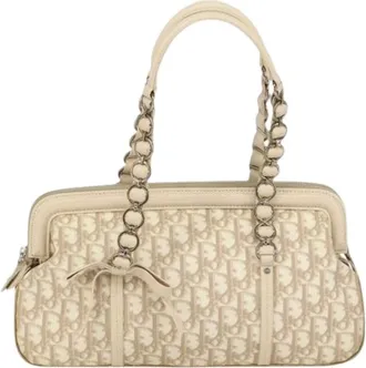 Dior Pre-owned Handbags, female, Beige, Size: ONE SIZE Pre-owned Vintage Tote Bag