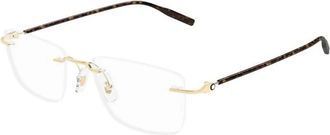 Montblanc Optical Frame - Heren - Brillen - Geel - 54 MM - Accessoires
