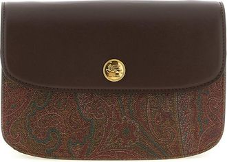 Etro Brown Paisley Print Small Crossbody Bag