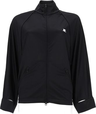 Courr&egrave;ges Black Cut-Out Details Track Jacket