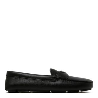 Prada Black Triangle Logo Loafers - male - Prada - Loafers - Black - 5 UK - Shoes