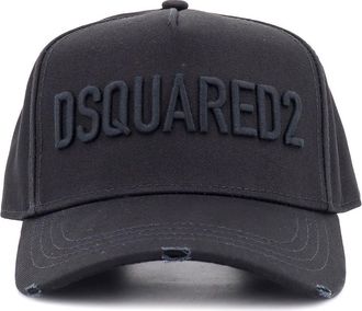 Dsquared2 Black Cotton Baseball Cap