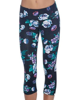 Body Glove Work It Capri Leggings In Floral
