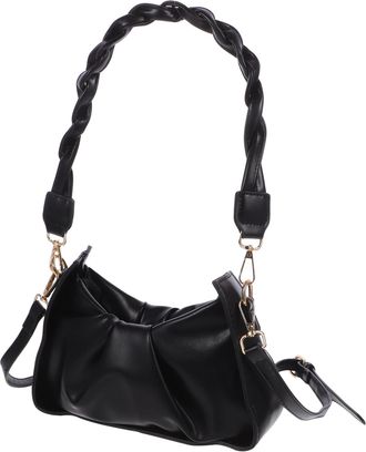 PartyKindom PU Leather Underarm Bag for Women Single Shoulder Chain Stylish Lady Handbag with Zipper Closure All-match Tote for Parties and Daily Use