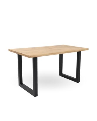 Home Heavenly Home Heavenly Mesa De Comedor, Sal&oacute;n, Industrial Barcelona, Mesa De Dise&ntilde;o Moderno Y Robusto, Tablero En Listones De Madera Medida : 140 X 80 Cm