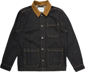 Les Deux Zwarte Denim Overshirt Layton Stijl - Heren - Spijkerjassen - Zwart - XL - Denim - Jassen