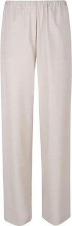 Fabiana Filippi Rechte broek - Dames - Straight fit broeken - Beige - 2XS - Wol - Broeken