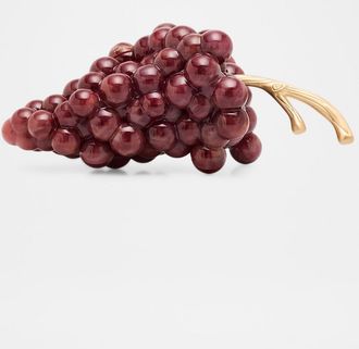 Cult Gaia Grape Acrylic Clutch Bag