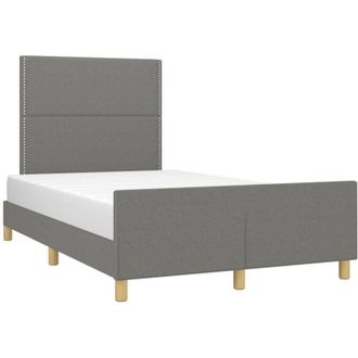 vidaXL Vidaxl - Estructura De Cama Sin Colch&oacute;n Tela Gris Oscuro 120x200 Cm