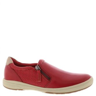 Earth Womens Elsie Leather Slip On In Red