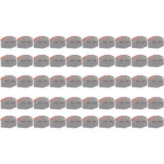 OEM 50 Terminales De Palanca De 2 Puertos Para Conectar Cables Conductores - Kit De Empalme El&eacute;ctrico Naranja