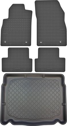 OEM Opel Astra Iv J Hatchback De 10.2009 A 10.2015 Set - Alfombrillas De Goma Para Coche + Alfombrilla Para Maletero
