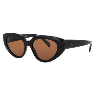 Celine Ladies Brown Rectangular Sunglasses CL40286I01E