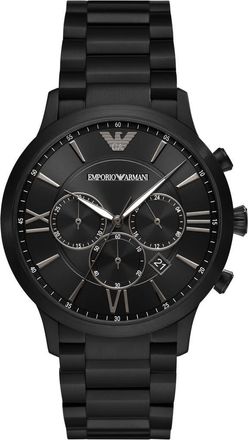 Emporio Armani Chronograph Bracelet Watch, 43mm in Black at Nordstrom Rack
