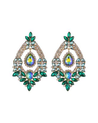 Eyecandy LA Eye Candy La Glass Crystal Royal Drop Earrings