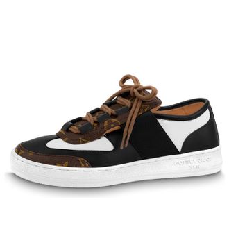 Louis Vuitton (WMNS) LOUIS VUITTON Lous Sneakers Black with Brown Monogram Deco 1AAW04