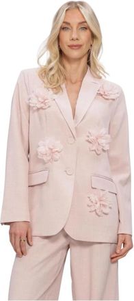 Y.A.S Dames Blazers Yasmimi Ls Flower Blazer - Dames - Blazers - Roze - XL - Leer - Jassen