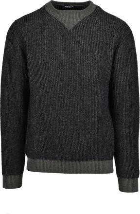 Dondup Crew Neck Sweater - Green Wool Polyamide
