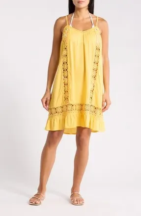 Abound Open Knit Inset Minidress in Yellow Starfruit at Nordstrom Rack, Size X-Small