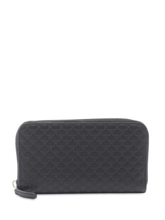 Gucci 2016-2025 GG Micro Guccisima Zippy Wallet long wallets - Zwart