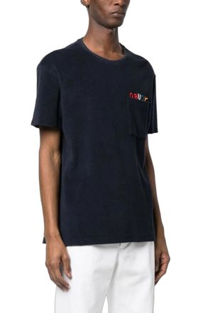 Orlebar Brown Logo-Embroidered Cotton Towelling T-Shirt - Black