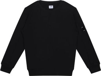 C.P. Company C.P. Company, Kids Sweatshirts, male, Black, 8 Y, Black Kids Sweatshirt with Logo Patch