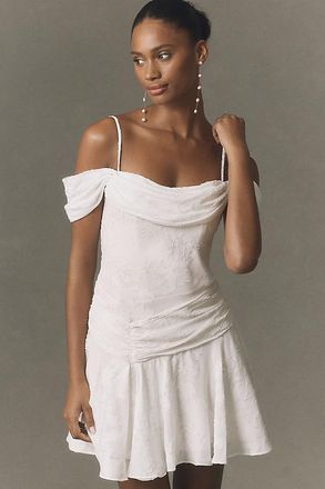 BHLDN Fit & Flare Lace Mini Dress