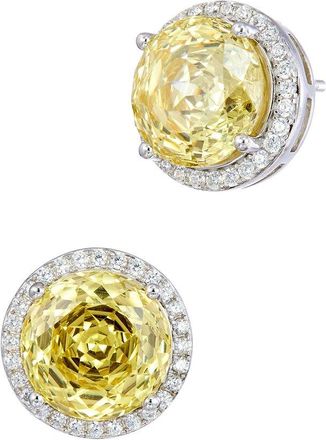 Savvy Cie Jewels Silver Cz Stud Earrings