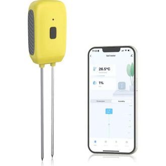 OEM Medidor De Humedad Del Suelo En Red Para Plantas Con Sensor De Temperatura, Medici&oacute;n Mediante Aplicaci&oacute;n M&oacute;vil - Crezuo