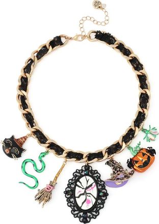 Betsey Johnson Witchy Lace Frontal Necklace in Gold/multi at Nordstrom