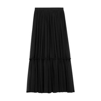 Saint Laurent Rokken, Dames, Zwart, S, Rok met ruches