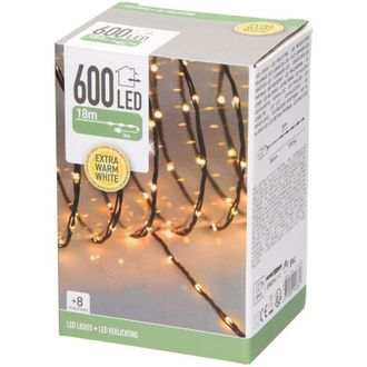 ECD Germany Cadena De Luces Led 24m 800 Leds Blanco Extra C&aacute;lido 8 Funciones Ip44 Impermeable Para Interior/exterior Luces De Navidad Cadena De Luces De Hadas Lig