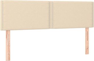 vidaXL Cabecero Con Led De Tela Color Crema 144x5x78/88 Cm Vidaxl