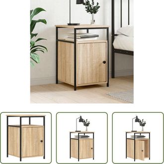 vidaXL Comodino con piedini regolabili - Comodino Rovere Sonoma 40x42x60 cm in Legno Multistrato