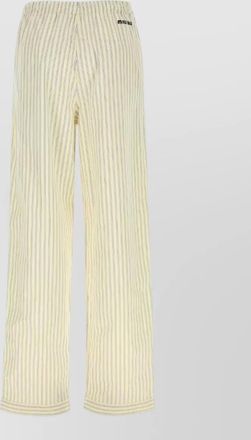 Miu Miu cotton embroidered wide-leg trousers