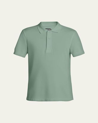 Tom Ford Mens Lyocell Pique Polo Shirt