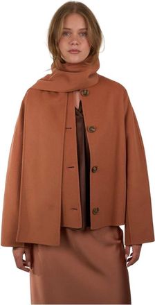 Luisa Cerano Jassen, Dames, Oranje, M, Wol, Collarless Doubleface Jas