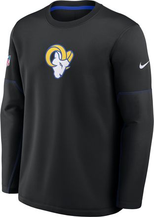 Nike Los Angeles Rams Sideline Coaches Nike Mens Therma-FIT NFL Long-Sleeve T-Shirt in Black | 03BR01UE9X-MXW