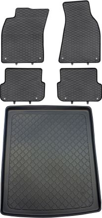 OEM Juego De Alfombrillas De Goma Para Coche Y Maletero Para Audi A6 C6 Kombi (de Junio De 2006 A 2011)