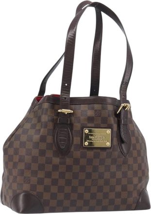Louis Vuitton Hampstead Damier Brown Canvas Handbag (Pre-Owned)