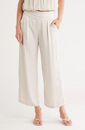 Ramy Brook Joss Crop Satin Pants in Saddle at Nordstrom Rack, Size 10
