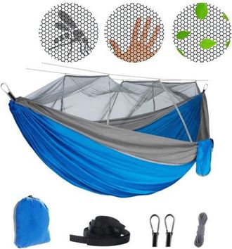 OEM Hamaca De Camping Con Mosquitera, Capacidad De Carga 200 Kg (260 X 140 Cm), Hamaca Viaje Transpirable Secado R&aacute;pido Fabricada Nailon Paraca&iacute;das