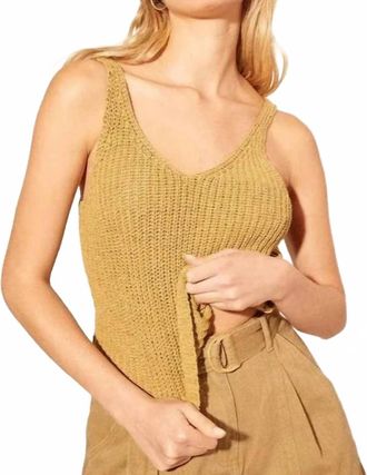 Kivari Lana Knit Top In Khaki