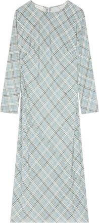 Dries Van Noten plaid midi dress - Green