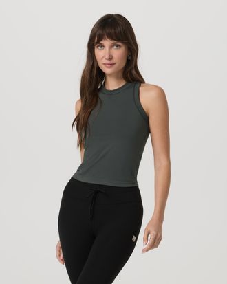 Vuori Clothing Surge Seamless Tank Top | Dark Jade | XS, Size Extra Small
