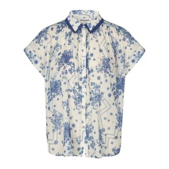 Lollys Laundry Dark Blue Shirt with Short Sleeves